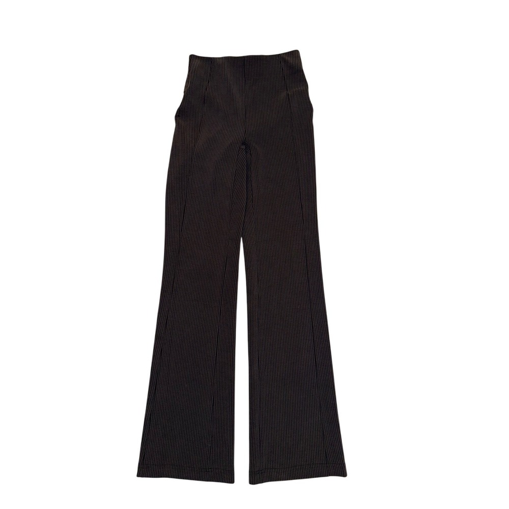 lululemon Ribbed Softstreme Flared Pant Short Womens 0 Black New High‎ Rise 30"